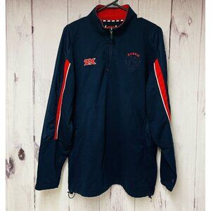 Vintage Russia 2K Navy Blue Red White Size XL Jacket Zip